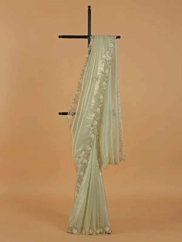 Gorgeous cream saree in organza