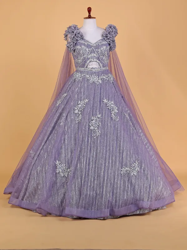 Gorgeous lavender floor length gown