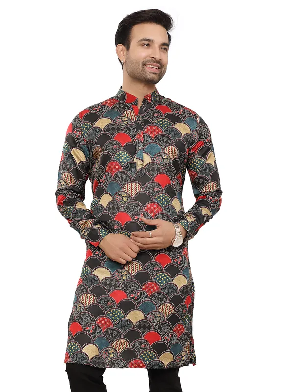 Grey festive wear mens kurta