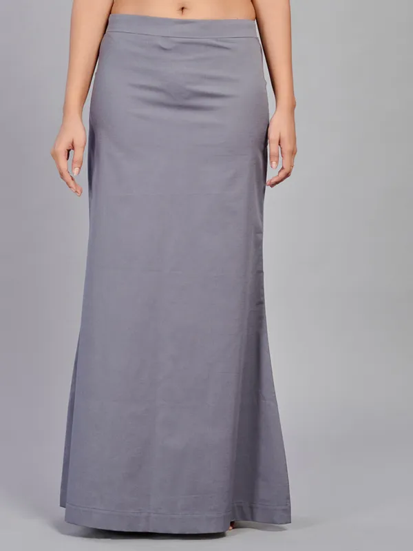 Grey plain saree shapewear