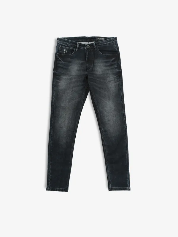 GS78 black washed slim fit jeans