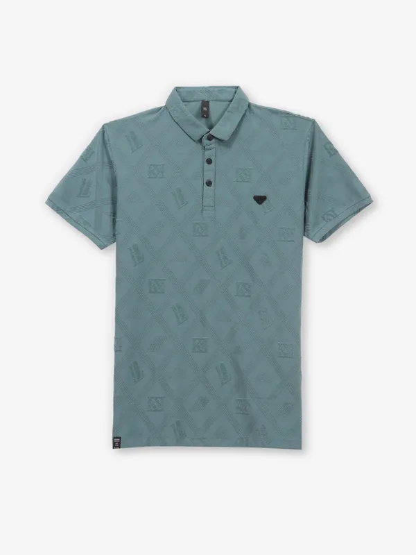 GS78 blue cotton polo t-shirt