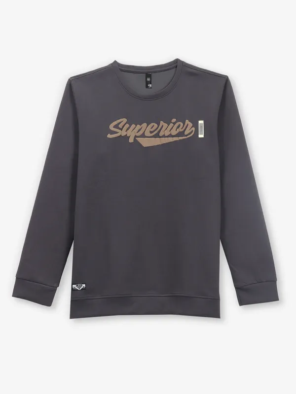 GS78 grey printed cotton t-shirt