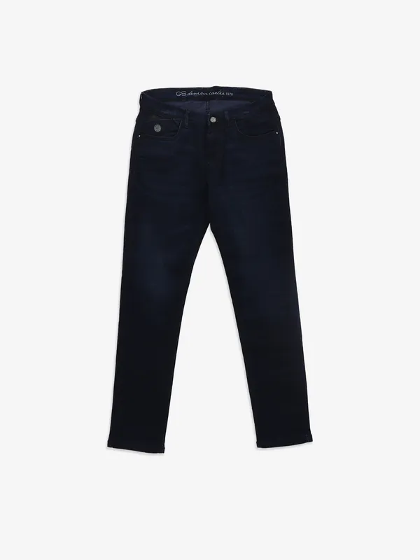 GS78 navy solid denim jeans