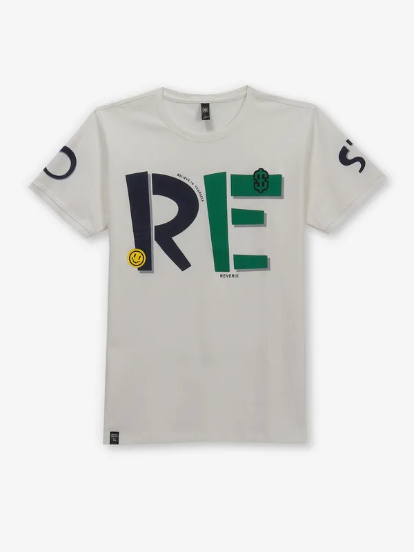 GS78 printed off-white cotton t-shirt