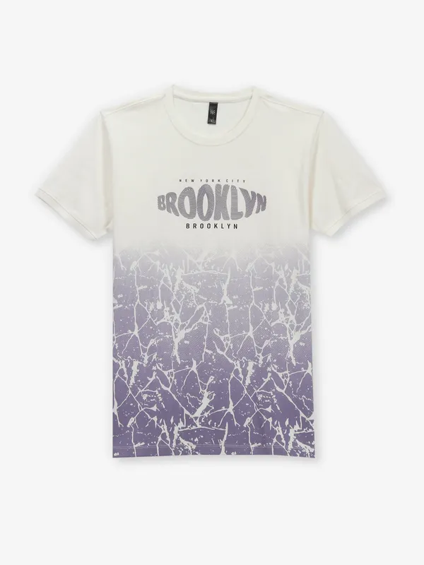 GS78 printed white cotton t-shirt