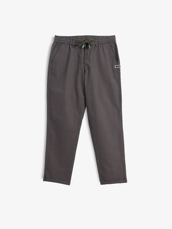 GS78 solid wine cotton track pant