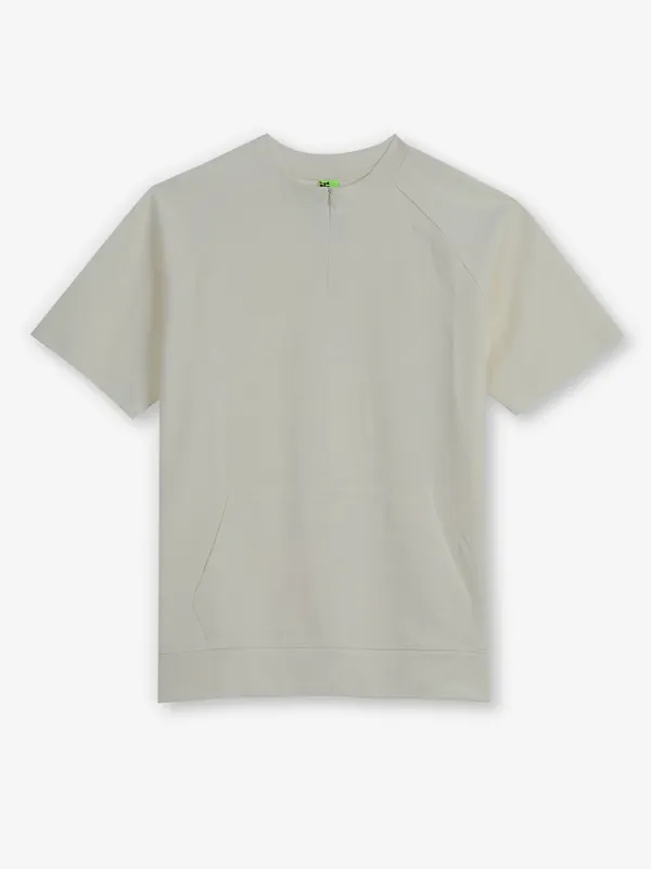 HIBRID off-white plain cotton t-shirt