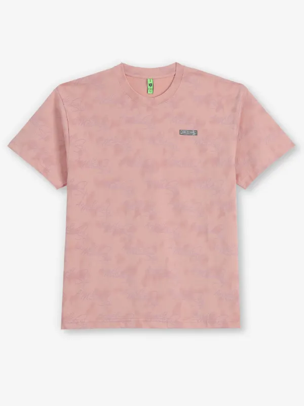 HIBRID printed onion pink cotton t-shirt