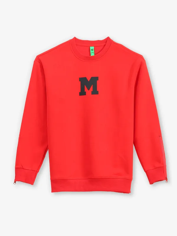 HIBRID red cotton full sleeve t-shirt