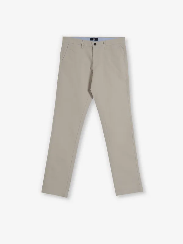 INDIAN TERRAIN beige cotton trousers for men