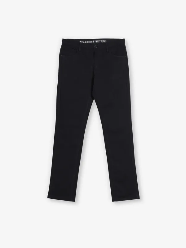 INDIAN TERRAIN black cotton brooklyn fitted trousers