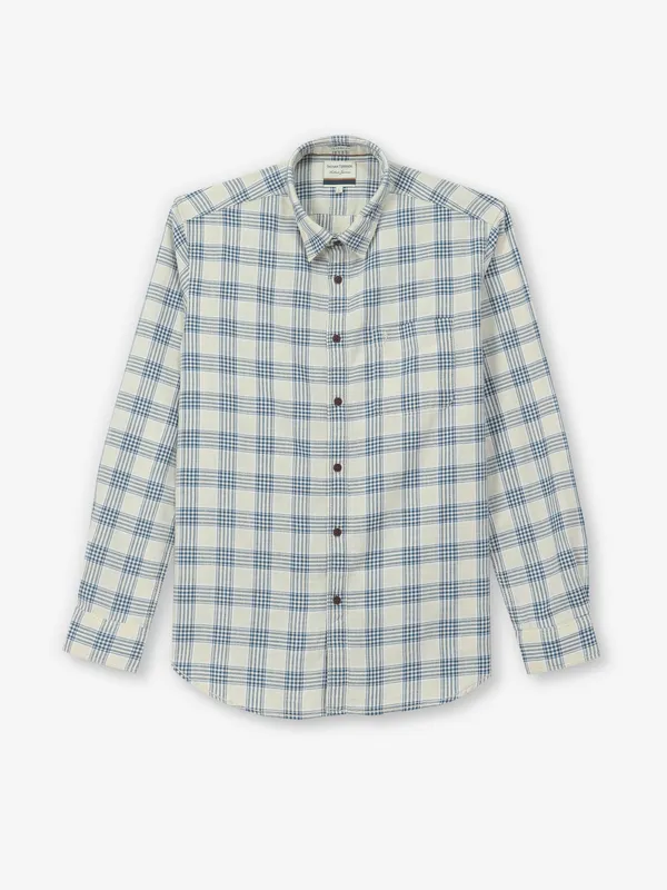 INDIAN TERRAIN blue checks cotton shirt for mens
