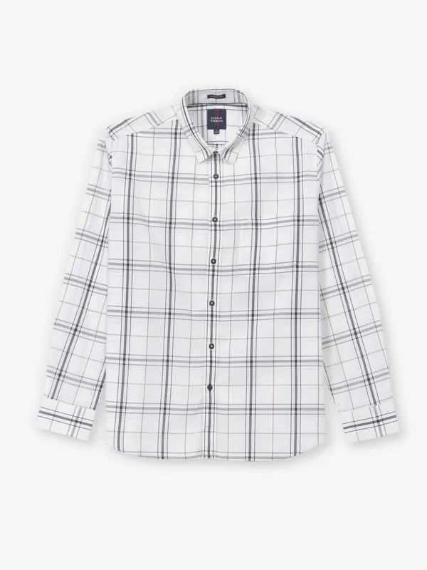 INDIAN TERRAIN checks white cotton shirt