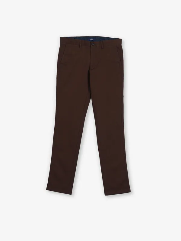 INDIAN TERRAIN cotton dark brown trouser