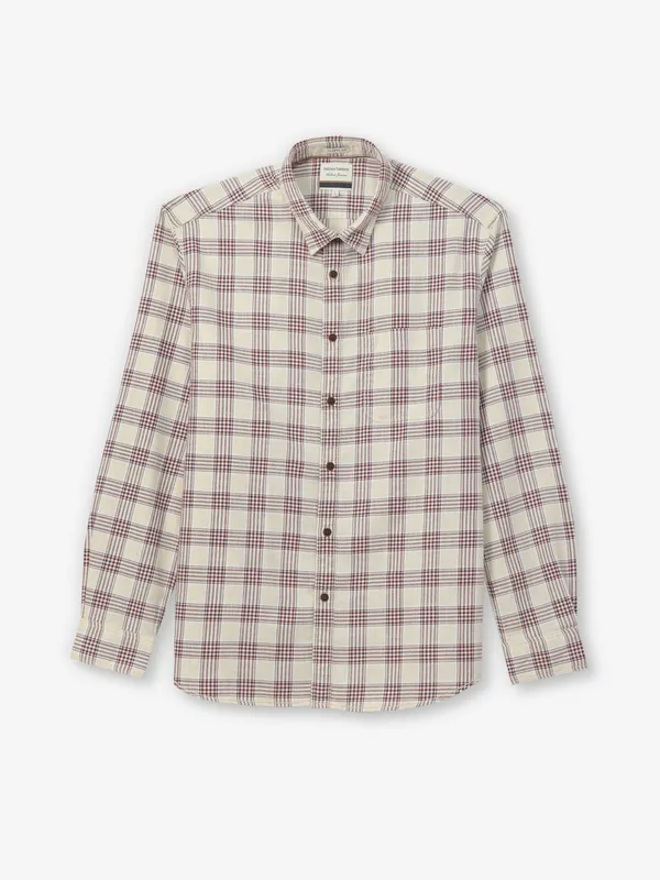 INDIAN TERRAIN cream cotton shirt with checks