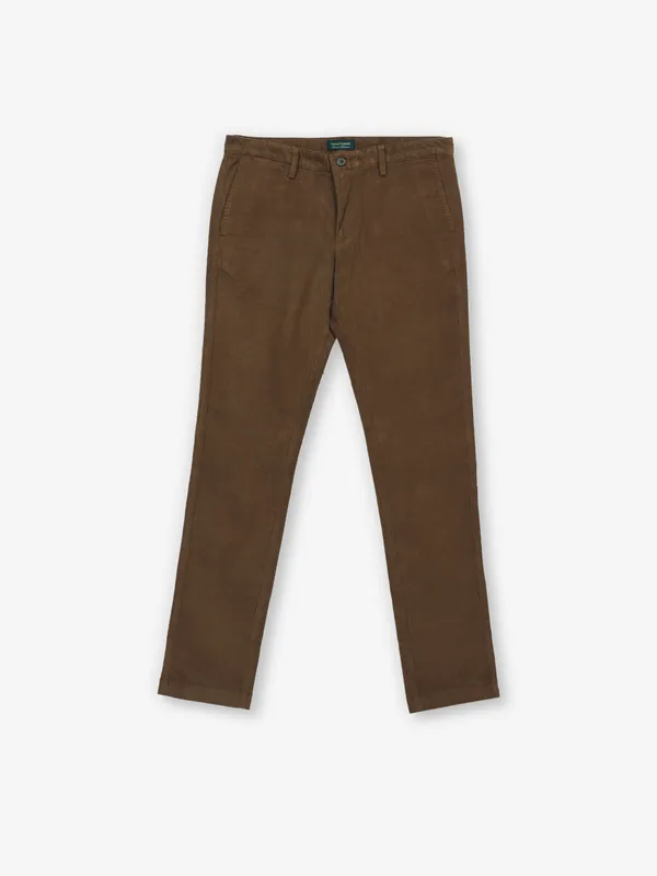 INDIAN TERRAIN dark khaki solid trouser