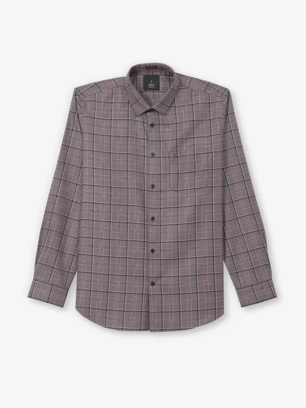 INDIAN TERRAIN grey checks cotton shirt