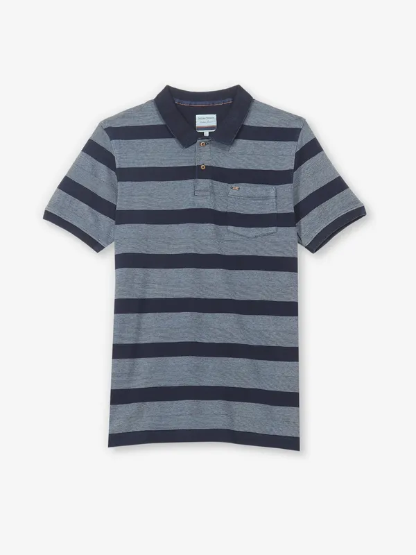 INDIAN TERRAIN indigo blue stripe cotton t-shirt