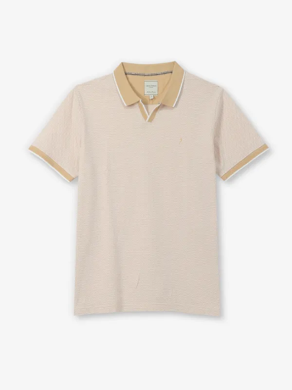 INDIAN TERRAIN light khaki textured t-shirt