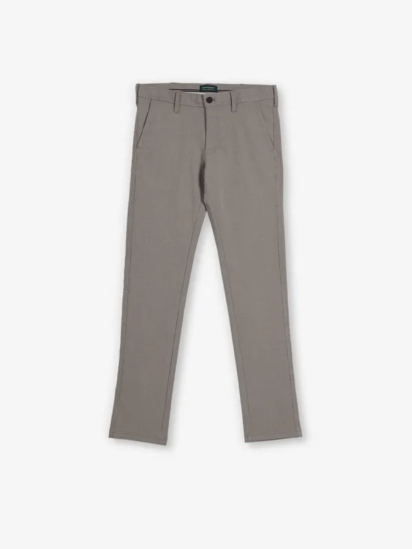INDIAN TERRAIN LT khaki cotton trousers for men