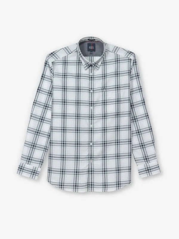 INDIAN TERRAIN off white cotton checks shirt