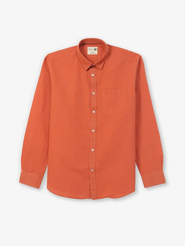 INDIAN TERRAIN orange cotton shirt
