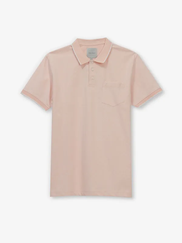 INDIAN TERRAIN peach textured cotton t-shirt