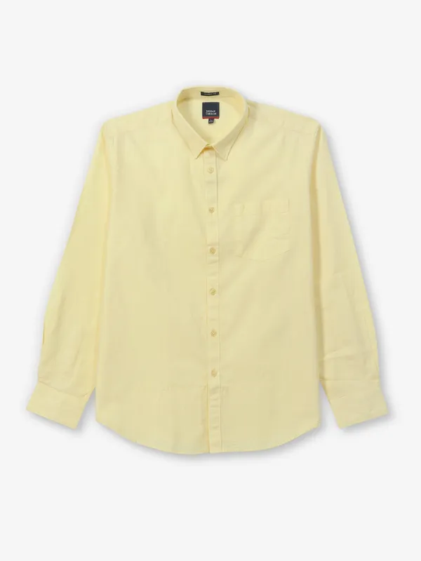 INDIAN TERRAIN plain yellow cotton shirt