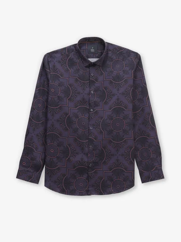 INDIAN TERRAIN printed purple shirt