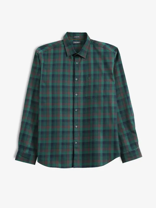 INDIAN TERRAIN rama green checks shirt