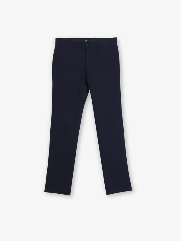 INDIAN TERRAIN solid navy slim fit trouser