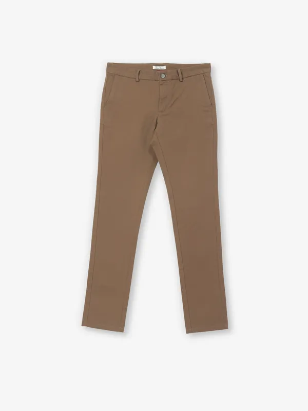 INDIAN TERRAIN solid off white cotton trouser