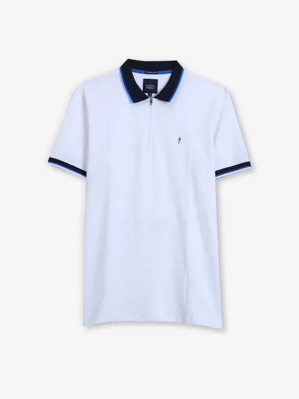 INDIAN TERRAIN white cotton slim fit t-shirt