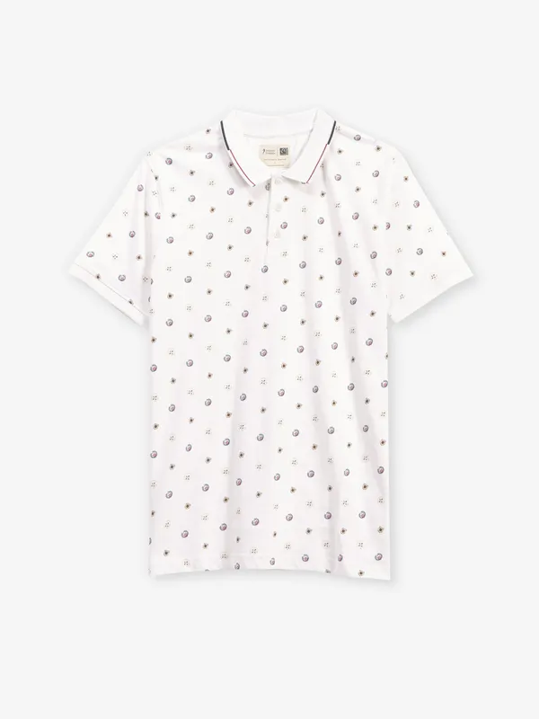 INDIAN TERRAIN white printed cotton t-shirt