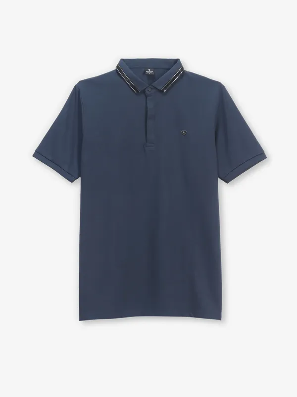 INSTINTO blue plain cotton t-shirt