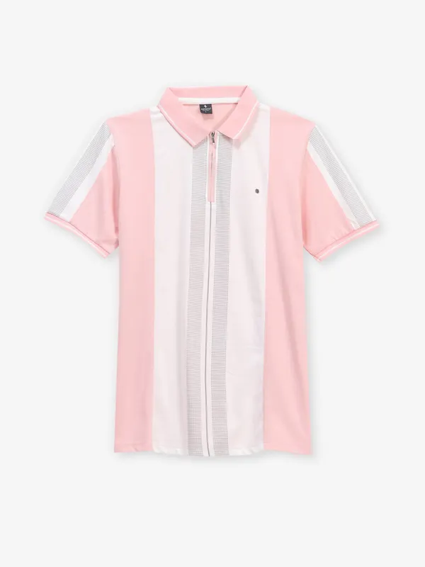 INSTINTO pink color block cotton t-shirt