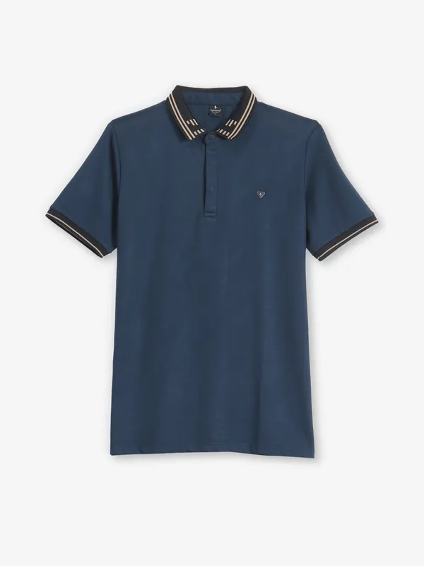 INSTINTO plain navy t-shirt in cotton