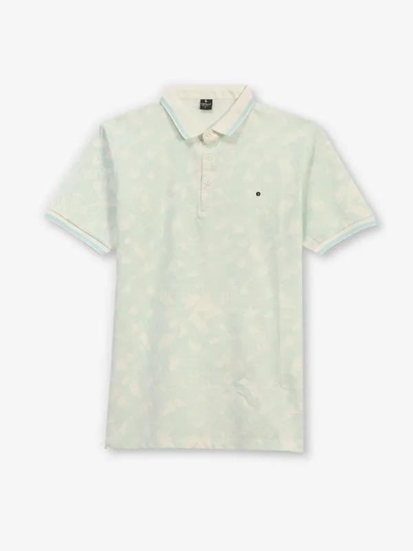 INSTINTO printed sky blue cotton t-shirt