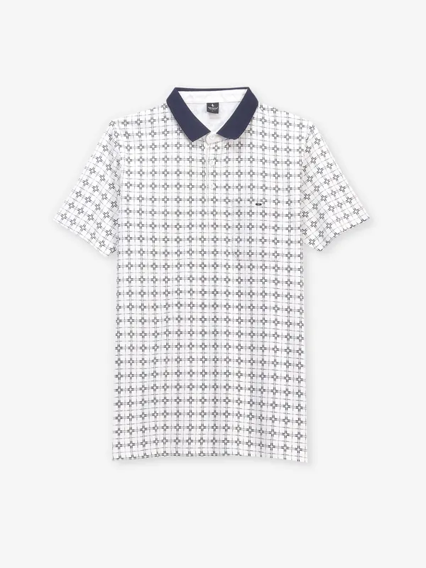 INSTINTO printed white and navy t-shirt