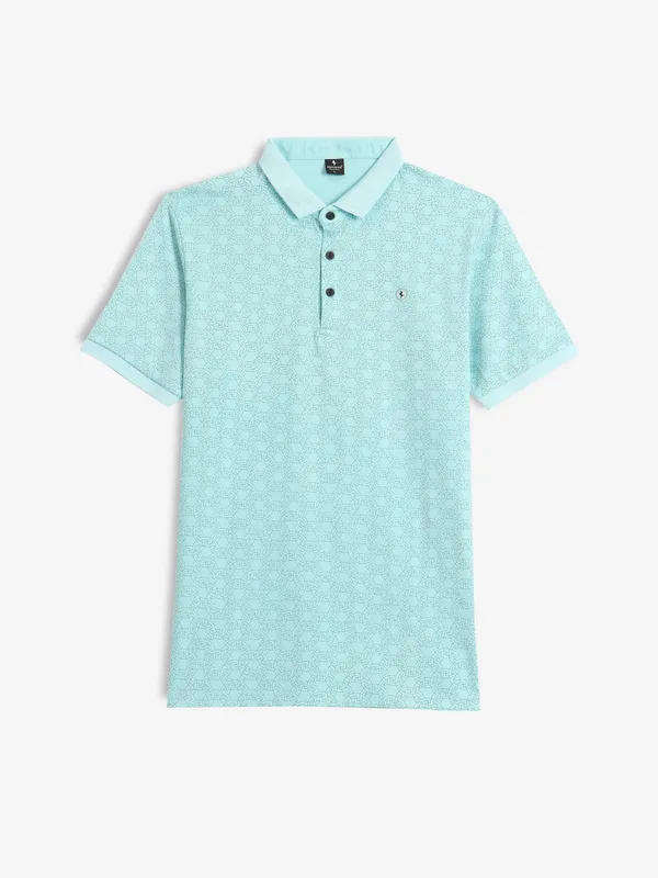 INSTINTO sky blue cotton polo t-shirt