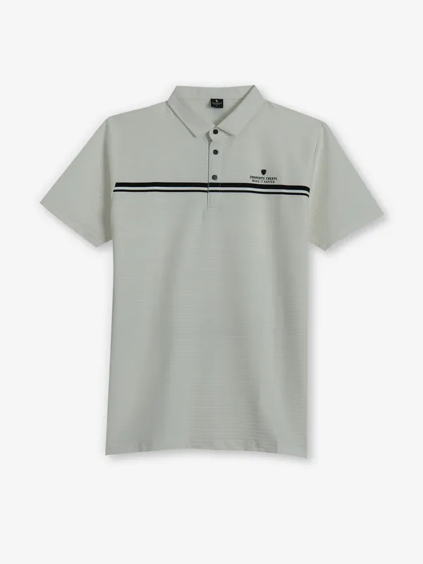 INSTINTO stripe off-white polo t-shirt