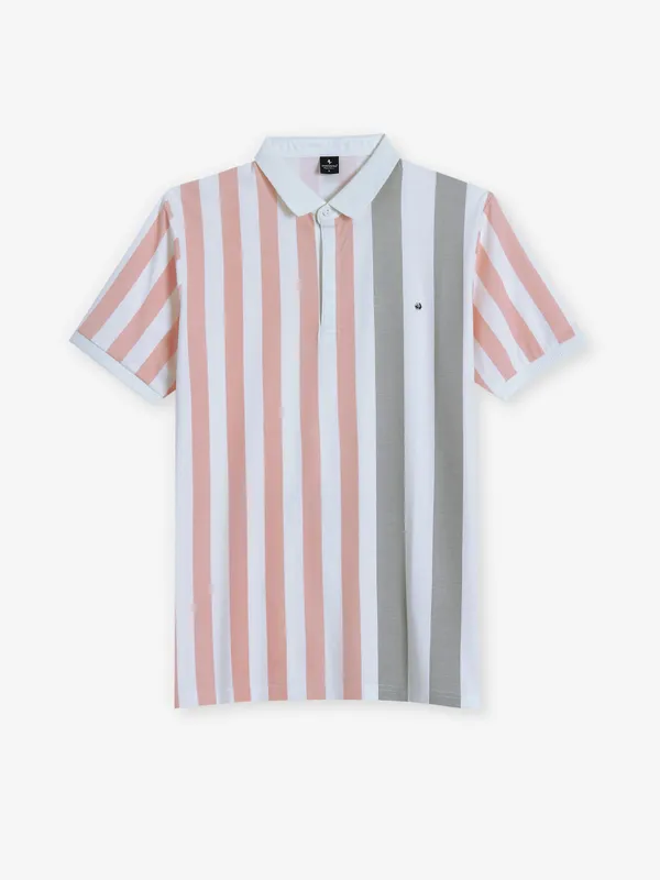 INSTINTO stripe white cotton t-shirt