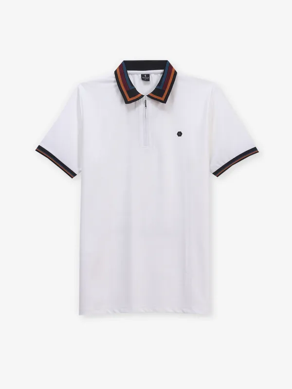 INSTINTO white plain cotton t-shirt