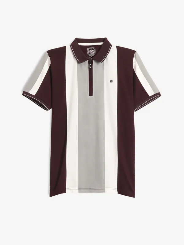 INSTINTO wine color block t-shirt