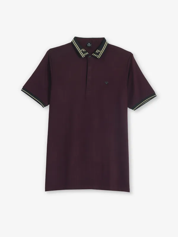 INSTINTO wine plain cotton t-shirt