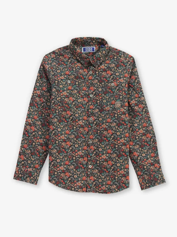 JACK&JONES dark grey cotton shirt