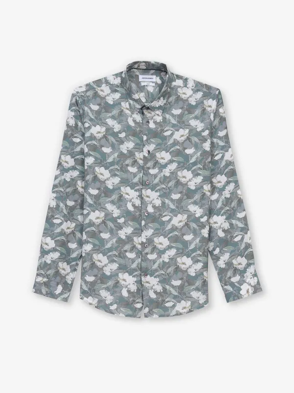 JACK&JONES printed greencotton shirt