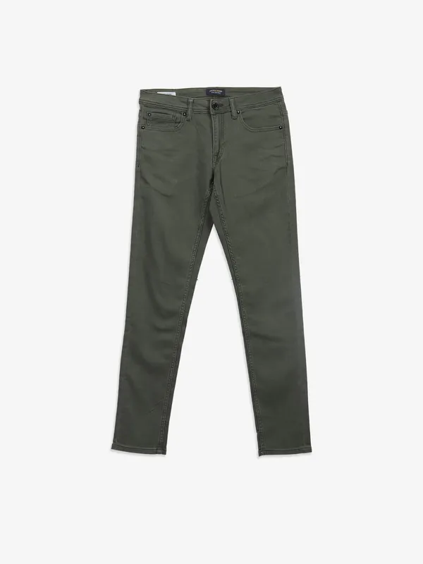 JACK&JONES solid olive jeans