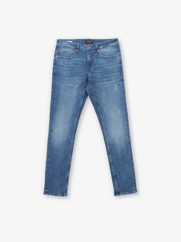 JACK & JONES blue washed jeans for men